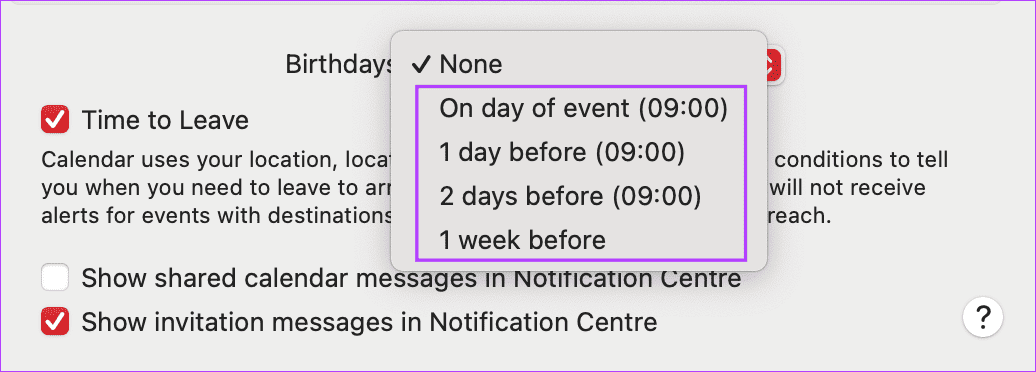 Set-Alert-time-Mac كيفية إضافة ورؤية أعياد الميلاد على تقويم iPhone