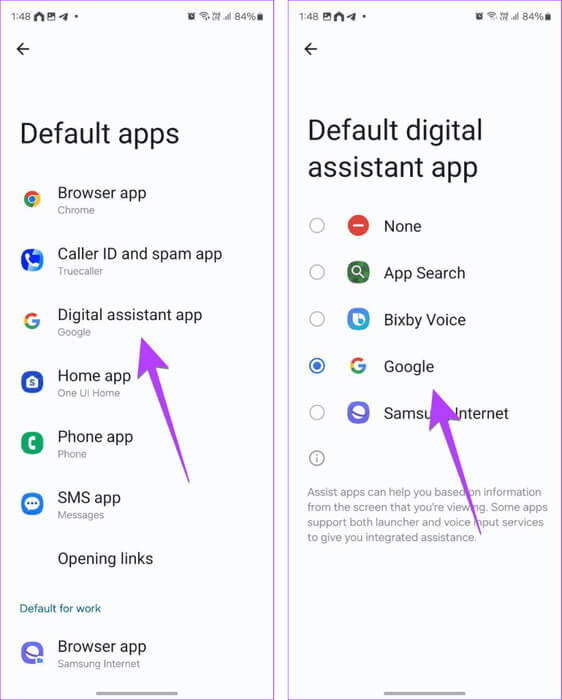 Set-Google-Assistance-default-on-android-822x1024-1 كيفية فتح Google Assistant على Samsung وهواتف Android الأخرى
