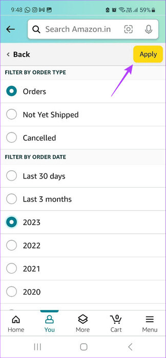 Set-order-filters كيفية العثور عن سجل طلبات Amazon وتنزيله