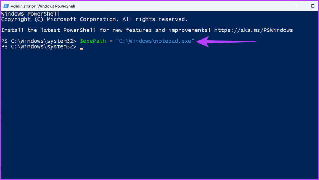 Set-the-exe-path-1024x578-1 5 طرق لتشغيل الملفات التنفيذية (EXE) من PowerShell