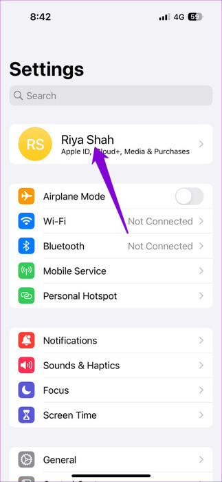Settings-App-on-iPhone-473x1024-1 أفضل 7 إصلاحات لمشكلة توقف iPhone عند تنزيل الرسائل من iCloud