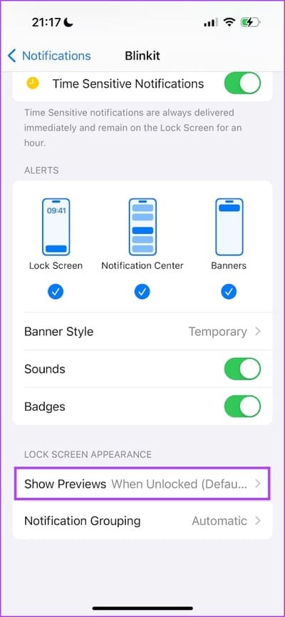 Show-Previews كيفية إيقاف تشغيل الإشعارات للتطبيقات على iPhone