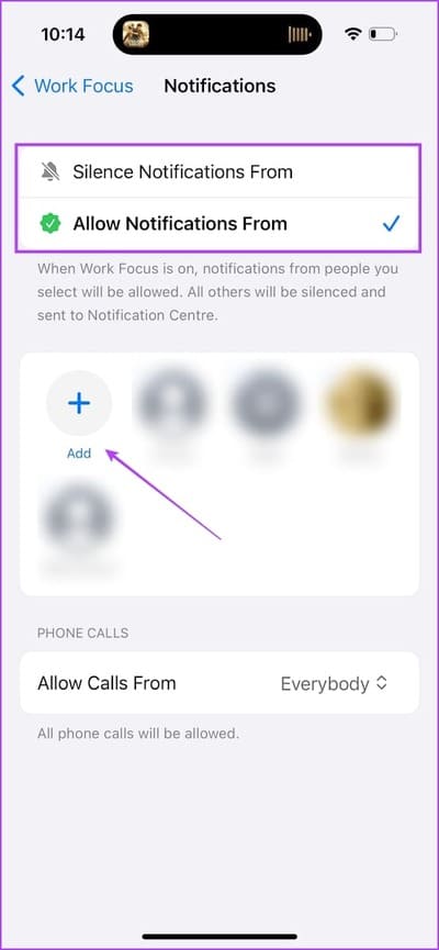 Silence-or-Allow-Notifications-From كيفية إيقاف تشغيل الإشعارات للتطبيقات على iPhone