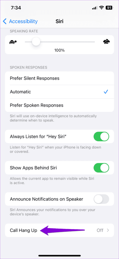 Siri-Call-Hangup-on-iPhone-710x1536-1 أفضل 10 إصلاحات لاستمرار فقد اتصال المكالمات على جهاز iPhone