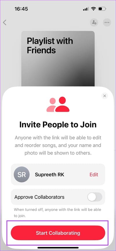 Start-Collaborating iOS 17.3: كيفية إنشاء قائمة تشغيل مشتركة على Apple Music على iPhone