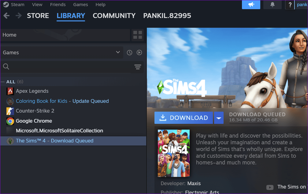 Steam-Showing-Installed-Game-as-Uninstalled أفضل 6 إصلاحات لعدم عرض للألعاب المثبتة في المكتبة على Steam في Windows