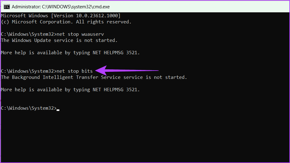Stop-the-Background-Intelligent-Transfer-Service 8 طرق لإصلاح خطأ التثبيت 0x80070103 على Windows 11
