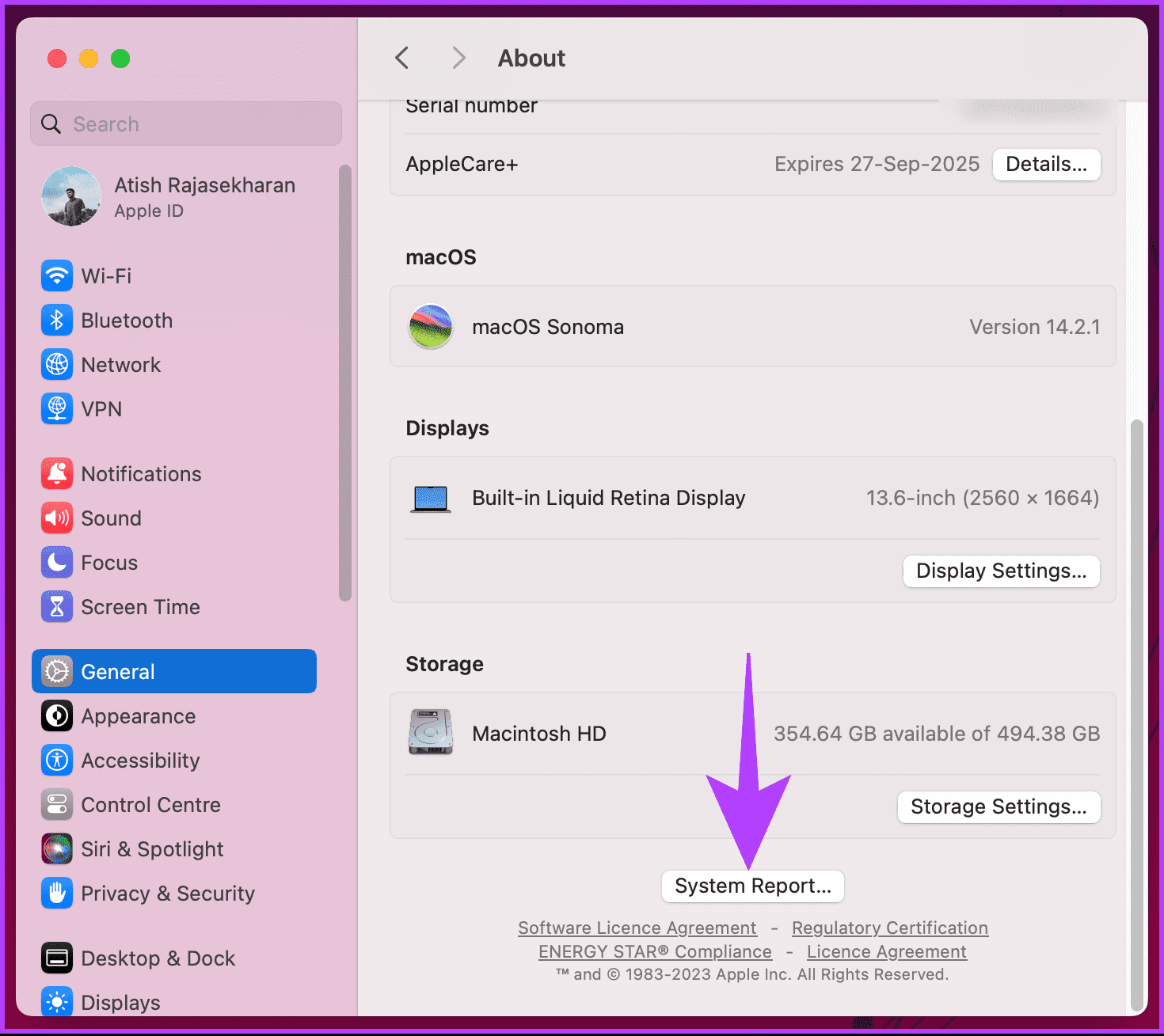 System-Report-on-MacBook_9 كيفية قراءة ومشاركة تقرير النظام على MacBook