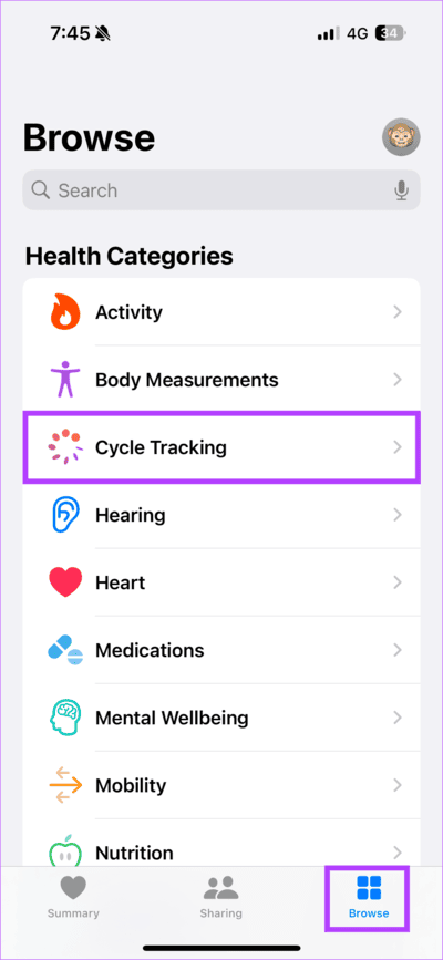 Tap-Cycle-Tracking-Health-App ما هو تتبع الدورة الشهرية على Apple Watch وكيفية إعداده