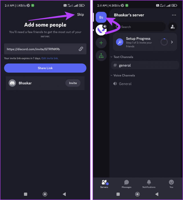 Tap-Skip-hold-the-server-you-want-to-hide-and-drag-it-on-to-new-server-created-937x1024-1 كيفية إخفاء الخوادم المشتركة في Discord على سطح المكتب والهاتف المحمول