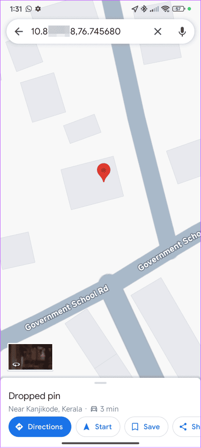 Tap-and-hold-the-location كيفية الحصول على إحداثيات GPS من Google Maps