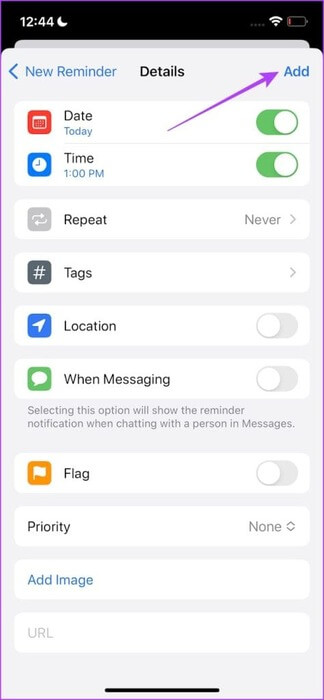 Tap-on-Add-8 9 طرق لإصلاح عدم عمل تذكيرات iPhone في iOS 17