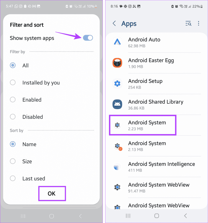 Tap-on-Android-system-1916x2048-1 10 طرق لإصلاح خطأ الرطوبة المكتشفة في منفذ الشحن على هواتف Samsung Galaxy
