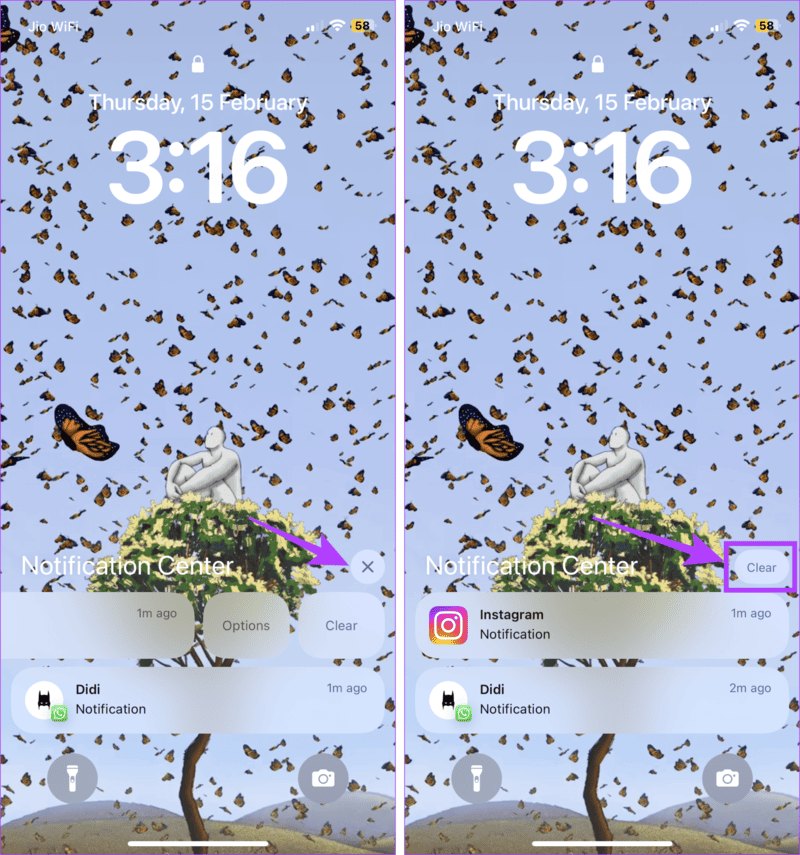 Tap-on-Clear-1916x2048-1 كيفية مسح (جميع) الإشعارات على iPhone