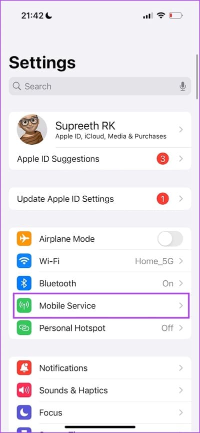 Tap-on-Mobile-Service-1 كيفية التحقق من استخدام البيانات شهريًا أو يوميًا على iPhone
