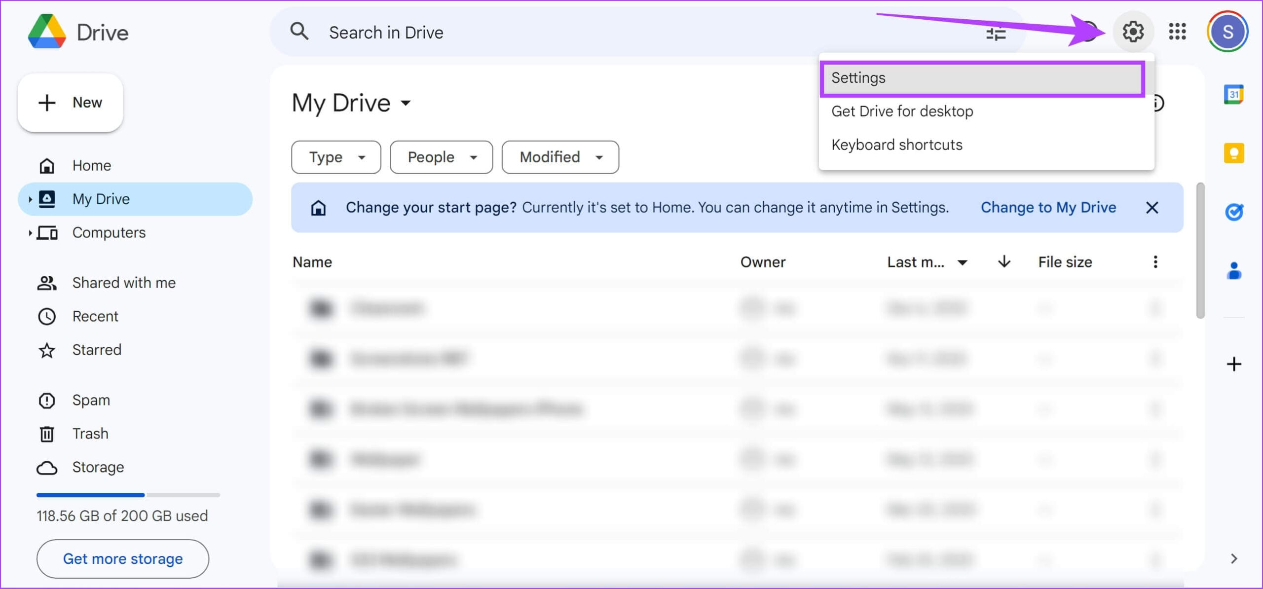 Tap-on-Settings-in-Drive-scaled كيفية استخدام Google Docs في وضع عدم الاتصال على سطح المكتب والهاتف المحمول