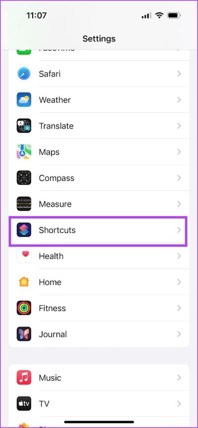 Tap-on-Shortucts 7 طرق لإصلاح تعطل تطبيق Shortcuts على iPhone