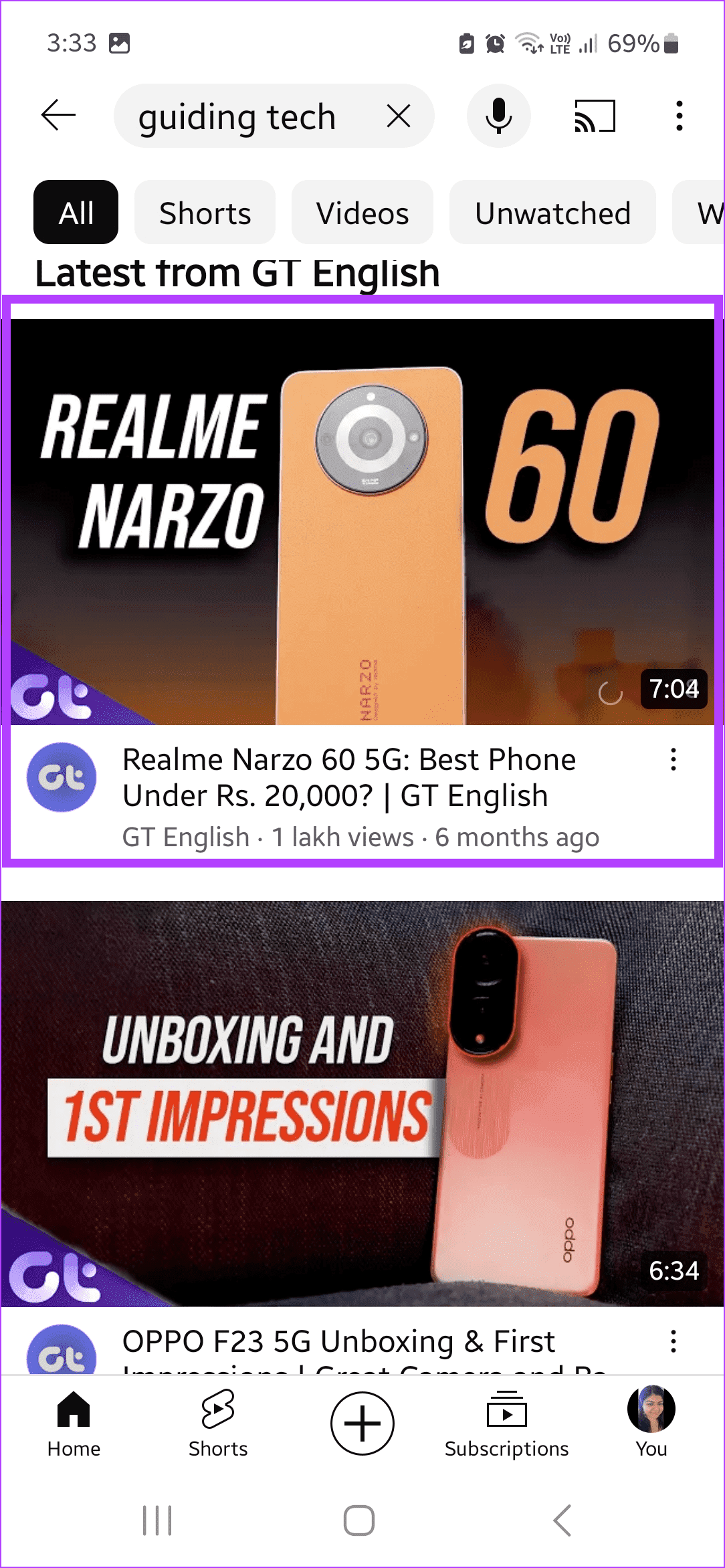 Tap-on-the-video كيفية البحث عن التعليقات على موقع YouTube