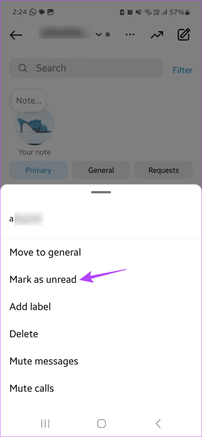 Tap-on-unread-chat كيفية إلغاء رؤية أو قراءة الرسائل على Instagram