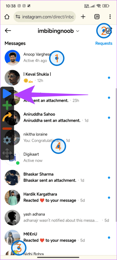 Tap-the-play-button-to-play-the-process كيفية إلغاء إرسال أو حذف الرسائل على Instagram