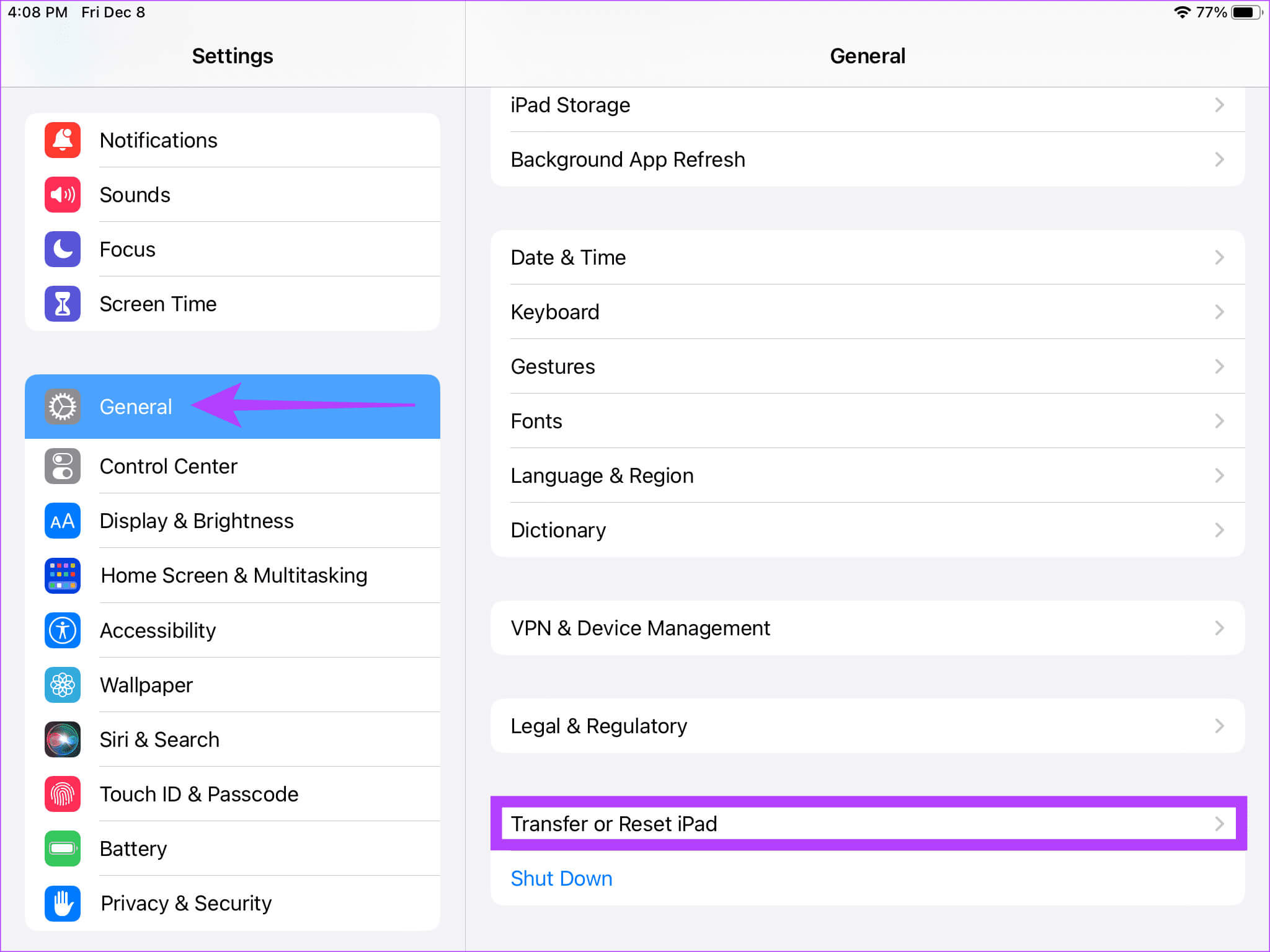 Transfer-Reset-iPad 6 طرق لإصلاح مشكلة عدم تحديث جهاز iPad