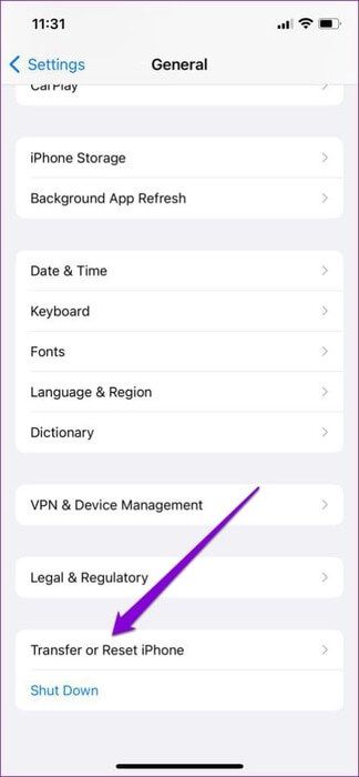 Transfer-or-Reset-iPhone-6-474x1024-2 أفضل 7 إصلاحات لعدم عمل وضع التركيز على أجهزة iPhone وiPad وMac