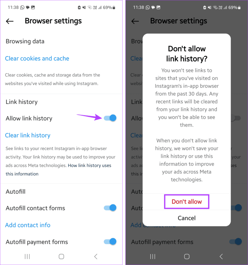 Turn-Link-History-off-1916x2048-1 كيفية إيقاف تشغيل سجل الروابط على Instagram
