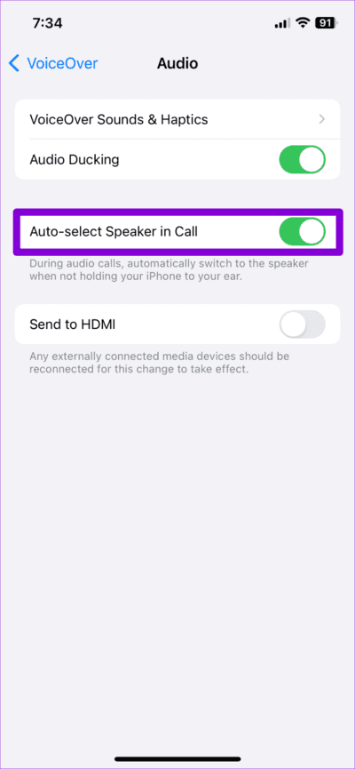 Turn-Off-Auto-Select-Speaker-in-Calls-on-iPhone-710x1536-1 أفضل 10 إصلاحات لاستمرار فقد اتصال المكالمات على جهاز iPhone
