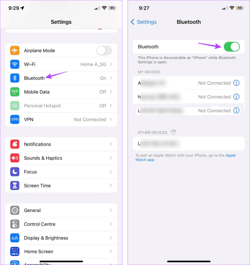 Turn-Off-Bluetooth-on-iPhone-2 11 طريقة لإصلاح مشكلة عمل الإنذار بدون صوت على iPhone