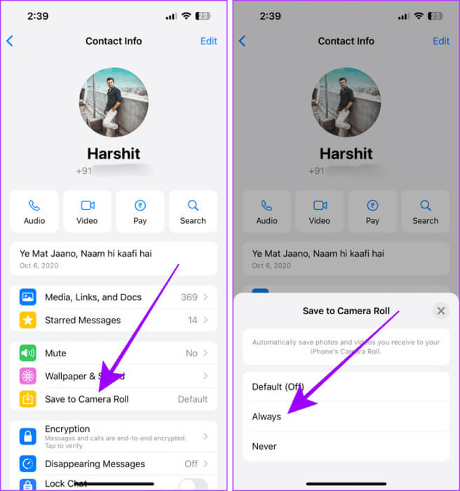 Turn-On-Save-to-Camera-Roll-for-a-WhatsApp-Chat-on-iPhone-768x820-1 كيفية حفظ صور/فيديوهات WhatsApp في المعرض على iPhone وAndroid وWeb