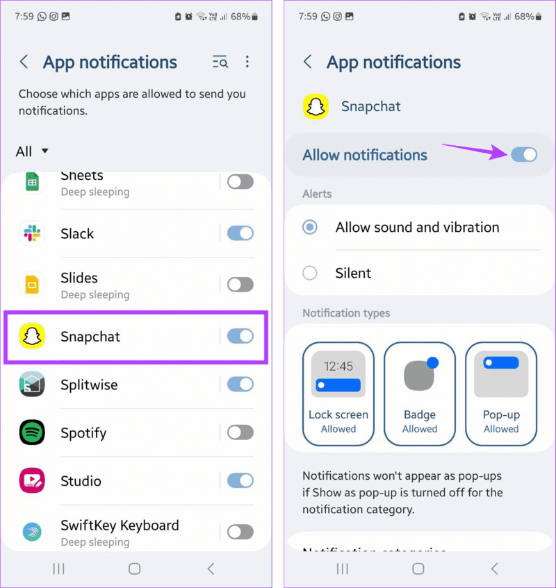 Turn-off-Snapchat-notifications كيفية إيقاف تشغيل إشعارات الكتابة على Snapchat
