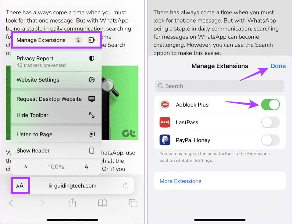كيفية إيقاف AdBlock في Safari على iPhone وiPad وMac - %categories