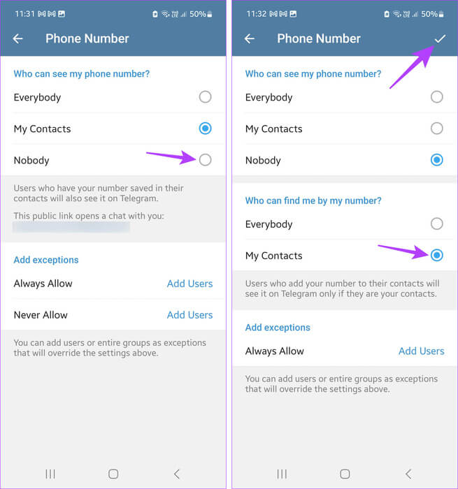 Turn-off-phone-number-access-1 كيفية العثور على رقم هاتف شخص ما على Telegram