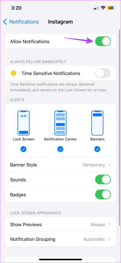 Turn-toggle-off-8 كيفية مسح (جميع) الإشعارات على iPhone