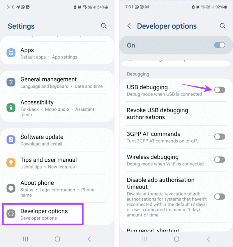 Turn-toggle-on-10 لماذا أتلقى إشعارًا بفصل/اتصال موصل USB على Android (بما في ذلك Samsung)