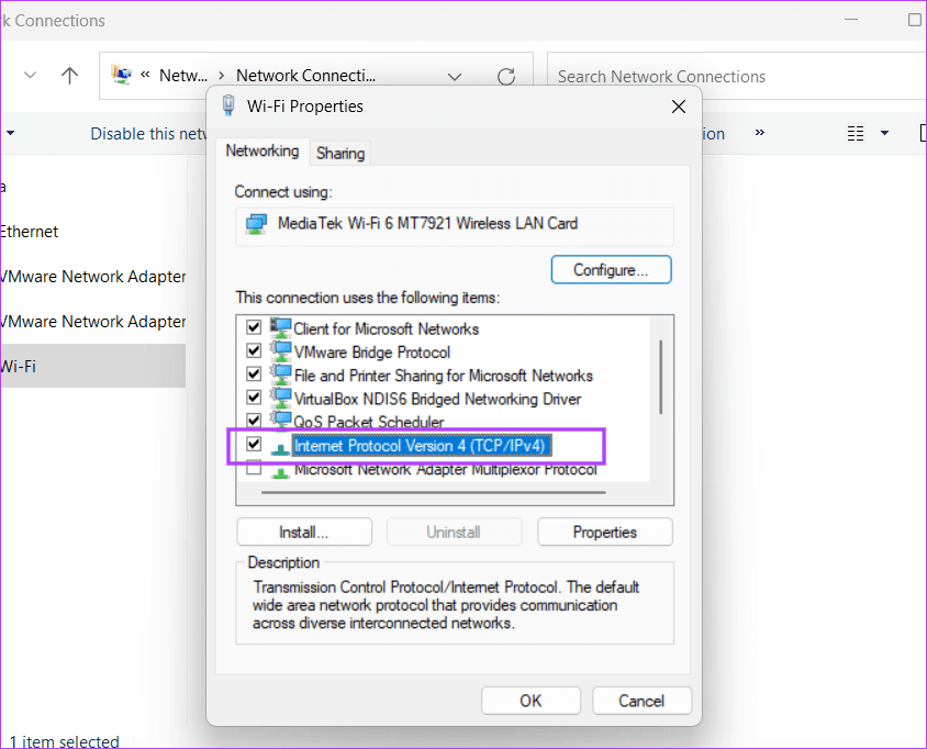 Tweak-Network-Connection-Settings-2 أفضل 10 إصلاحات لمشكلة "لا يمكن الوصول إلى صفحة إدارة جهاز التوجيه" على Windows 11