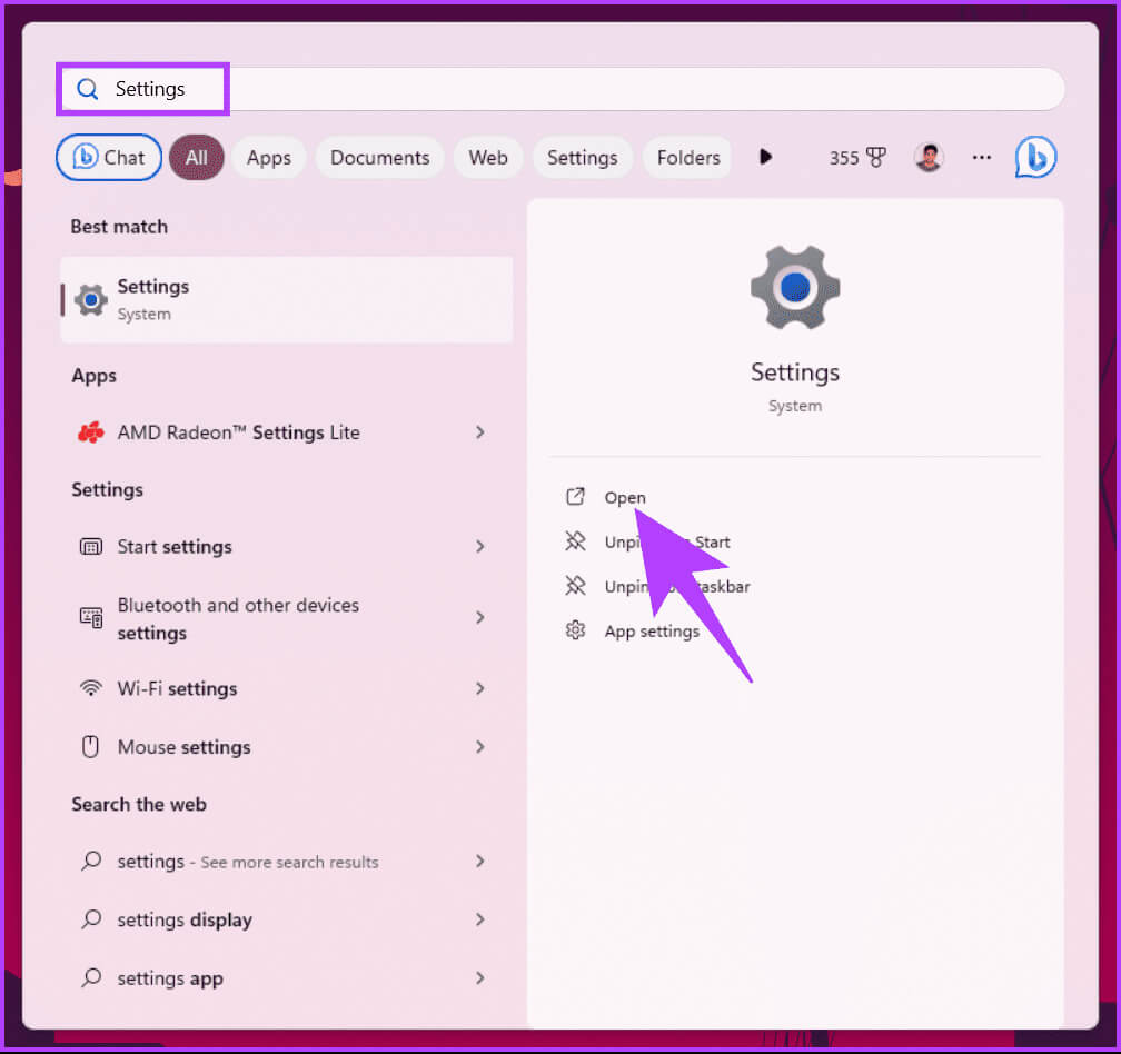 Type-Settings_batch كيفية تغيير لون شريط المهام في Windows 11