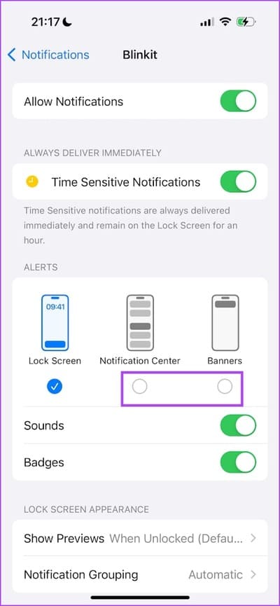 Uncheck كيفية إيقاف تشغيل الإشعارات للتطبيقات على iPhone