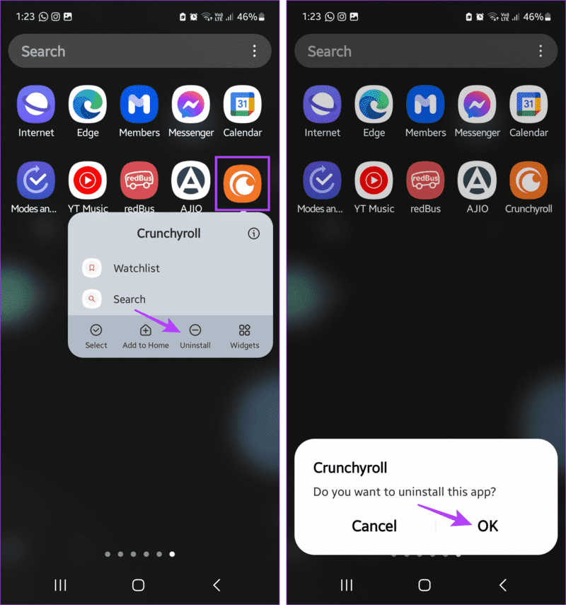 Uninstall-Crunchyroll-Android-1916x2048-1 9 طرق لإصلاح عدم عمل أو لا يتم تحميل تطبيق Crunchyroll على هاتفك