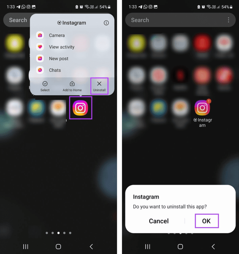 Uninstall-Instagram-1 كيفية رؤية رسائل Instagram دون إيصال القراءة