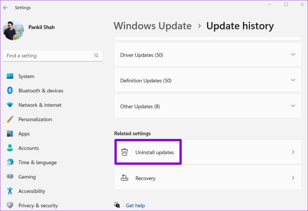 Uninstall-Updates-on-Windows-11-1024x703-1 أفضل 4 طرق لإصلاح الأحرف الصينية على شاشة قفل Windows