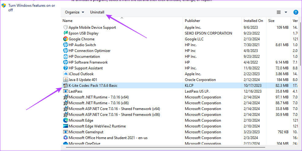 Uninstall-app-on-Windows أفضل 6 إصلاحات لخطأ Hypervisor في Windows 11