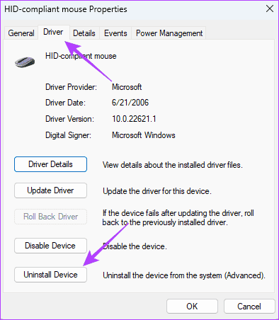 Uninstall-device-5 أفضل 8 إصلاحات لعدم عمل النقر بزر الماوس الأيمن على Windows