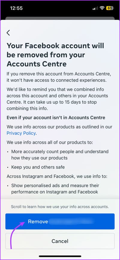 Unlink-Facebook-and-Instagram-Account-5-713x1536-1 5 طرق سهلة لإصلاح عدم نشر مشاركة Instagram على Facebook