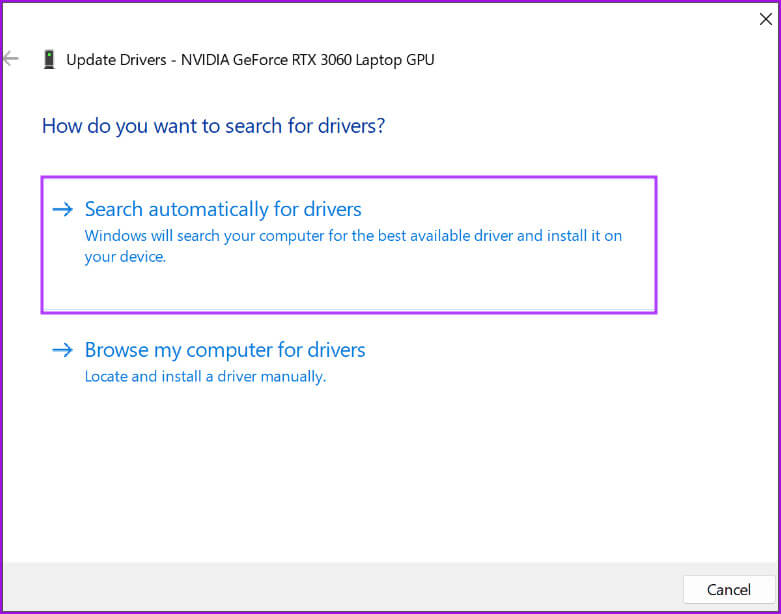 Update-GPU-Driver-2-2 أفضل 7 طرق لإصلاح خطأ "رفض الوصول" في لوحة تحكم NVIDIA في Windows 11
