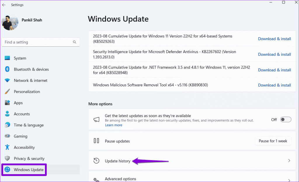 Update-History-on-Windows-1024x625-1 أفضل 4 طرق لإصلاح الأحرف الصينية على شاشة قفل Windows