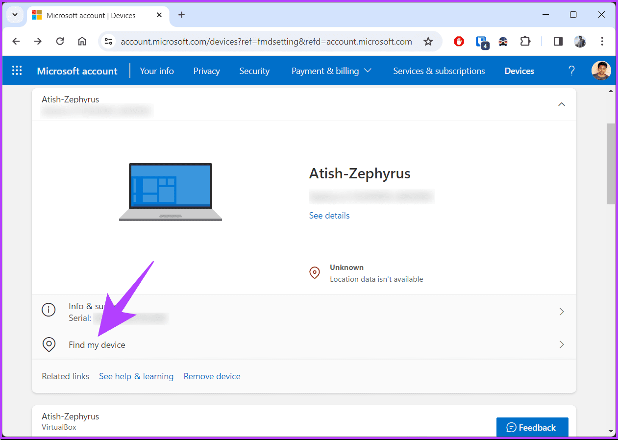 Use-Microsoft-Find-My-Device_13 كيفية استخدام Microsoft Find My Device لتتبع جهاز كمبيوتر محمول مفقود أو مسروق