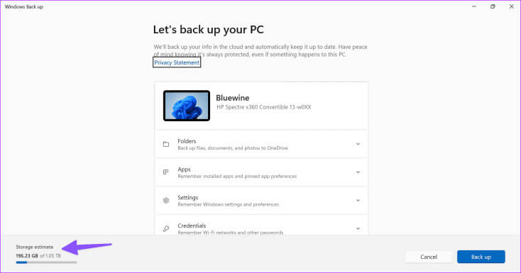 Use-Windows-Backup-App-1-734x385-1 كيفية استخدام Windows Backup لحفظ الملفات والإعدادات
