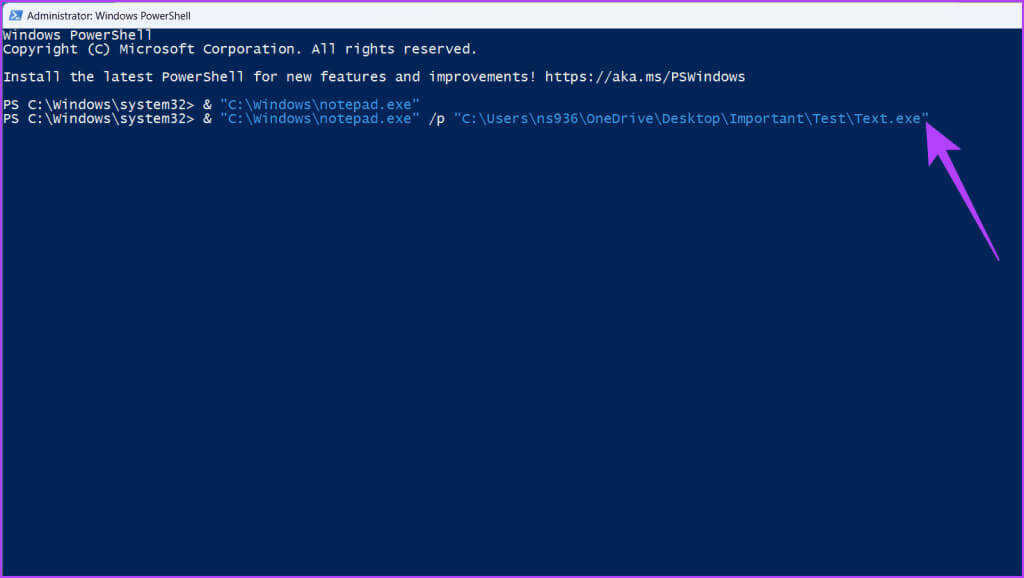 Use-augments-with-the-operator-1024x578-1 5 طرق لتشغيل الملفات التنفيذية (EXE) من PowerShell