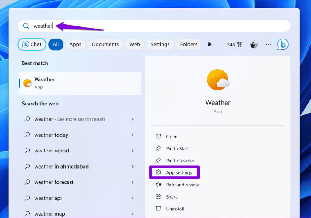 Weather-App-Settings-on-Windows-1024x718-1 أفضل 6 إصلاحات لعدم عمل تطبيق الطقس على Windows 11